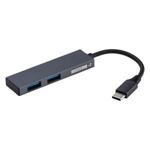 ナカバヤシ USB3.2G1Type-C2ポート変換ハブ グレー UH-C3302GY /l