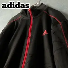 【★adidas×激安出品】O 黒 赤 トラックジャケット ブラック ジャージ