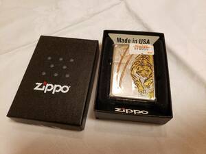 【送料無料！】zippo ライター 電鋳板 タイガー【新品未使用！】