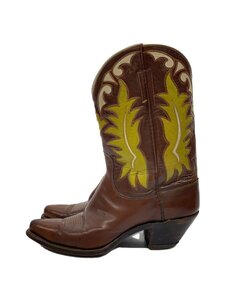 Justin BOOTS◆ウェスタンブーツ/24.5cm/BRW/レザー