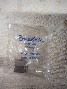 Swagelok(スウェージロック）社製　SS-4-VCR-1 未開封未使用品　SUS316