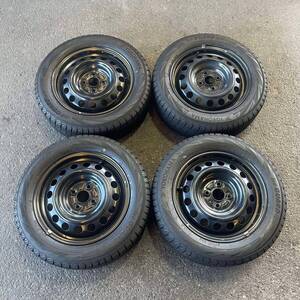 【5435】185/60R15 4本セット冬タイヤYOKOHAMA ICE GUARD IG70バリ山【2022年】スチールホイール 15X5 1/2J PCD100/4H