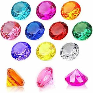 10個の大きなダイヤモンド ビッグサイズ 子供 宝石おもちゃ ジューリー プレイセット パーティー・誕生日 クリスマス・イースター