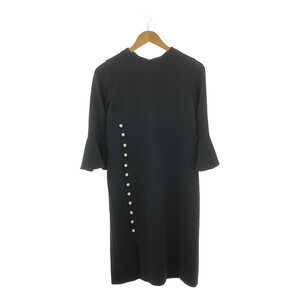 【美品】 FLICKA / フリッカ | サイドパールモチーフ ワンピース | 1 | ネイビー | レディース