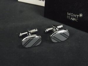 ■新品■未使用■ MONT BLANC モンブラン カフス カフリンクス ビジネス 紳士 メンズ シルバー系 FF7787