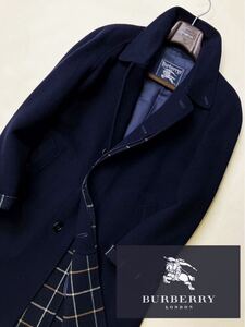 s19◎別格　定価20万【極上のダンディースタイル】●BURBERRY COLLECTION●一枚袖ウールステンカラーコート バーバリーコート メンズ　極美