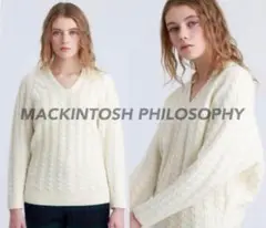 【未使用】MACKINTOSH PHILOSOPHY ウールVネックニット