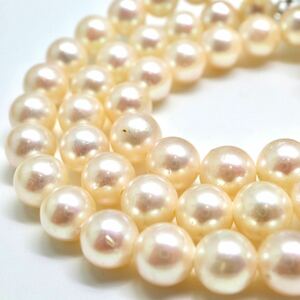 1円〜!!テリ良し!!＊アコヤ本真珠ネックレス＊ n 約28.2g 約42.5cm pearl necklace jewelry パール ジュエリー DC0/DH0 A73