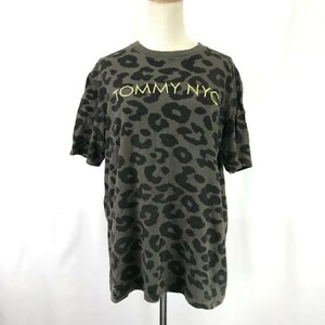 トミーヒルフィガー ジャパン正規代理店タグ★TOMMY★半袖Tシャツ【メンズL/レオパード】コットン/ユニセックス/Tops/Shirts◆BH772