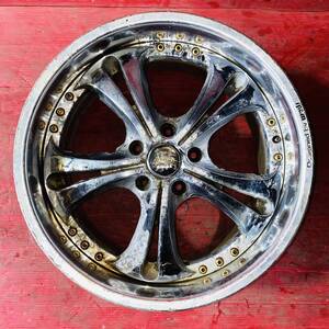 Kranze ケルベロス2 サイズ18×9.5JJ PCD 114.3 H5 OFF+39 ハブ径約 72mm 割れがあり　傷汚れあり1本