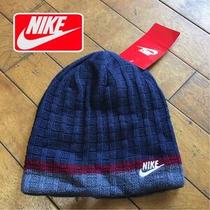 ★ ≪ NIKE ≫ ★ 未使用 ボーダー アクリルワッチキャップ★フリーサイズ