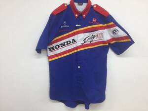 即決！送料無料！HONDA ホンダ Indy インディV8 支給品 半袖 ピットシャツ CHOKO Lサイズ 中古 美品！