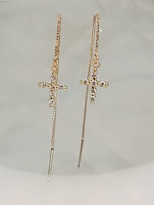 k18yg★天然ダイヤ0.20ct☆ピアス☆25