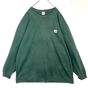 ビッグサイズ Carhartt カーハート ロングスリーブTEE 長袖 緑