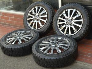 13インチ SIBILLA NEXT W5 13X4.0J PCD 100 4穴 +45 DL ウインターマックス WM02 155/65R13 2022年製 9分山スタッドレスタイヤ付 軽自動車