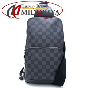 LOUIS VUITTON ルイヴィトン ダミエ グラフィット アヴェニュースリング N41719 ボディバッグ グレー ブラック/352024【中古】