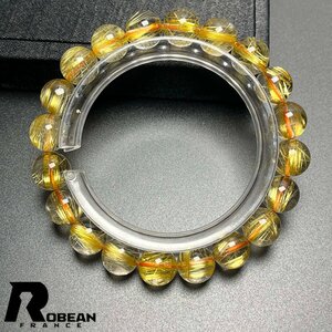 上級 EU製 定価25万円★ROBEAN・極!極満針ルチルクォーツ★ブレスレット パワーストーン 天然石 綺麗 金運 お守り 10mm Mk1010146