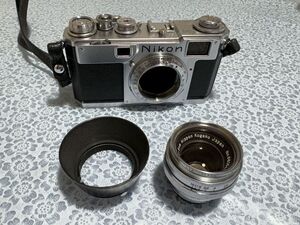 ★☆L18　Nikon　フィルムカメラ　S2(前期)＋NIKKOR-H・C　5㎝　ジャンク品☆★