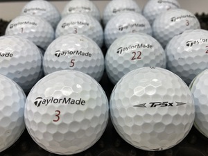 Q398【人気】TaylorMade テーラーメイド ツアープリファード TP5 X 2019年モデル ホワイト 16個【B級ランク】【ロストボール】