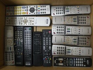 12■/Zク4242　 テレビ等 リモコン まとめ 134個 SONY/SHARP/Panasonic/TOSHIBA/HITACHI/他 まとめて 動作未確認