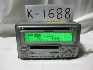 K-1688　Carrozzeria　カロッツェリア　FH-P555MD　MDLP　2Dサイズ　CD&MDデッキ　故障品