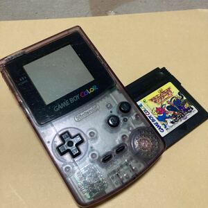 送料無料 GBC ゲームボーイカラー 本体 クリア ソフト付 Nintendo GAMEBOY COLOR CGB-001 GB ゲームボーイ ニンテンドー 任天堂 GAME BOY