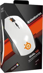 新品　正規品　光学式 ゲーミングマウス SteelSeries Rival 100 white 62335 右利き用　同梱可