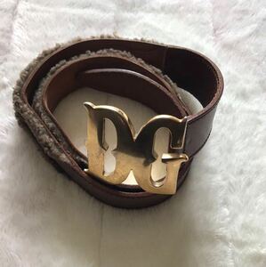 ◆◇ 希少モデル　　ビックDGロゴ　DOLCE&GABBANA　本革　メンズベルト　◇◆