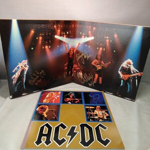 AC/DC　パンフレット　1982　来日公演　/レコードなし　パッケージ　サイン