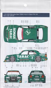 1/24 AMG M. Benz TABAC #3/4 C-Class DTM 