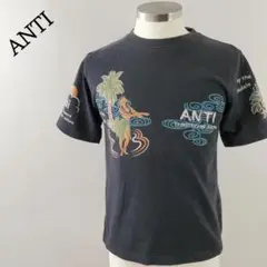 アンチANTI半袖アロハTシャツハワイアンナチュラル＆カルチャー黒ブラック36