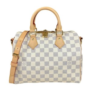 ルイヴィトン スピーディバンドリエール25 ショルダーバッグ ダミエアズールキャンバス N40608 ホワイト LOUIS VUITTON 中古 美品