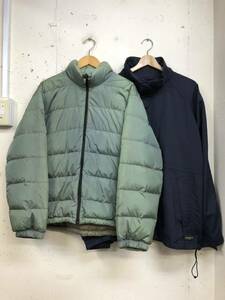 90s 00s eddie bauer 3way ダウンジャケット　ブルゾン　紺　M ナイロンジャケット