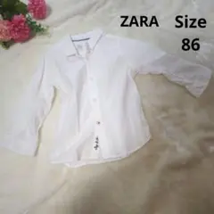 【オシャレ☆かわいい☆ZARA boys】白　キッズ　シャツ　サイズ86