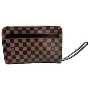 ☆☆ LOUIS VUITTON ルイヴィトン ダミエ サンルイ N51993 エベヌ セカンドバッグ レディース ゴールド金具 傷や汚れあり