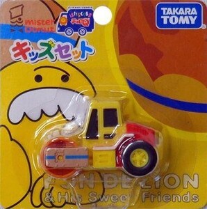 中古ミニカー はたらくくるまチョロQ マフィンガメ ロードローラー(イエロー×オレンジ×レッド) ミスタードーナツキッズセ