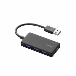 【新品】（まとめ） エレコム 4ポートUSB3.0ハブ（コンパクトタイプ） U3H-A416BBK 【×2セット】