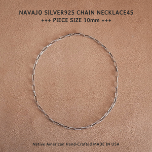 10mm-NAVAJO SILVER925 CHAIN NECKLACE45 / ナバホ シルバー925チェーン ネックレス45