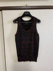 【良品】【送料最安360円】 NUMBER NINE ナンバーナイン TANK TOP タンクトップノースリーブTシャツ カットソー ラメ入り BLACK ブラック