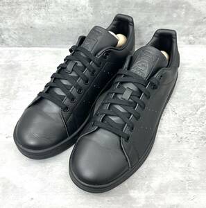 アディダス adidas スタンスミス STAN SMITH FX5499 27.5cm オールブラック スニーカー ローカット BLACK メンズ シューズ USED品