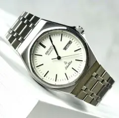 SEIKO Silver wave デイデイト クオーツ 腕時計 メンズ 3針