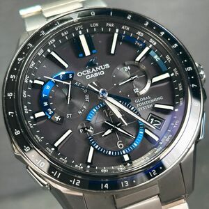 美品 CASIO カシオ OCEANUS オシアナス GPS ハイブリッド 腕時計 OCW-G1100-1A 電波ソーラー タフソーラー マルチバンド6 チタン 動作OK