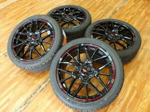 O 送料無料 美品 23年製 Weds ノヴァリス ローグ SH 18 5H114.3 7J+53 新品 215/45R18 ノア ヴォクシー ステップワゴン アクセラ MAZDA3