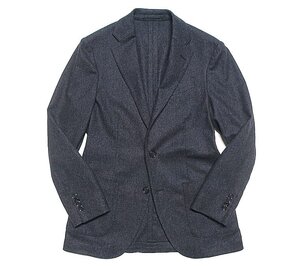 使用僅か 超美品 LARDINI ラルディーニ easy wear パッカブル ストレッチウール フランネル テーラードジャケット グレー メンズ 44