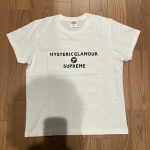 【未使用品】HYSTERIC GLAMOUR×SUPREME BABY TEE ホワイト サイズL