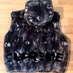 【Lサイズ】Supreme Faux Fur Hooded Vest 高級ファー