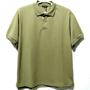 特価/未使用【サイズ=LL(XL)】ノーブランド/メンズ/半袖/カノコ/ポロシャツ/胸囲=104~112cm/beige