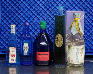 ★日本酒5本 真希 180ml/GRAND BLEU 350ml/iichiko SUPER 720ml/純米吟醸 すみだ美人 500ml/結夢庵 720ml 箱付き 古酒 未開栓