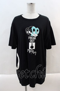 MILKBOY / FREAK OUT Tシャツ 黒 I-24-09-22-039-MB-TO-HD-ZT329