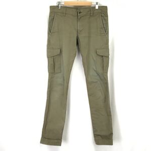 日本製★エディフィス/EDIFICE★カーゴパンツ【メンズ44/股下85cm/カーキ/オリーブグリーン/khaki】Pants/Trouer◆BH546